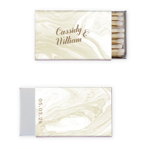 ForYourParty's elegant and custom Relaxed Reception Timeless Match is perfect for your wedding day to give out as a wedding party favor. The style is minimal and timeless, so it will pair well for any wedding theme. 