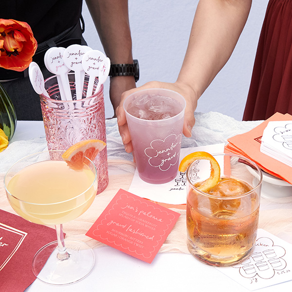 Kitchy Cocktail Hour Floral Frame Cup