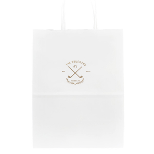 Send guests home from your summertime party with the Family Name Tennis Gift Bag from our Country Club collection. The sporty and sleek design gives off club house vibes, perfect for making your guests feel extra special. Customize the design with you own text and choice of color and styles to best match your unique tastes.