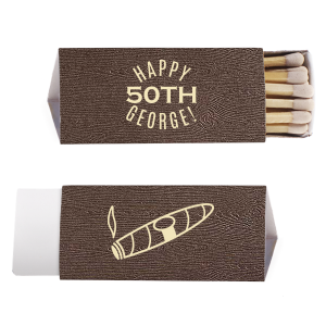 Light up the celebration with Happy Birthday Matchbox highlighting a milestone age, with 'Happy' and the celebrant's name cheerfully framing the number. Ignite heartfelt joy with these custom matches—ideal for adding a personal touch to any birthday party! 