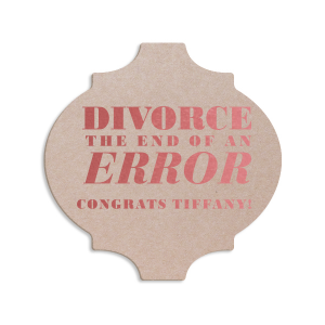 Celebrate the end of an error with these divorce party coasters. A divorce party is an exciting way to embrace a new chapter of your life. Customize this coaster with your name. 