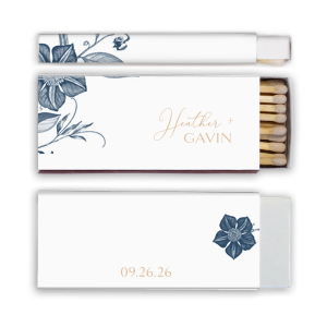 ForYourParty's elegant White Riviera Custom Photo Matchbox with Matte Kraft/Latte Ink Digital Print Colors can be personalized to match your party's exact theme and tempo.