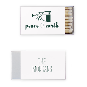 Our beautiful custom Natural Frost White Candle Matchbox with Matte Spruce Foil Color has a Angel 2 graphic and is good for use in Christian Symbols, Christmas themed parties and are a must-have for your next event—whatever the celebration!