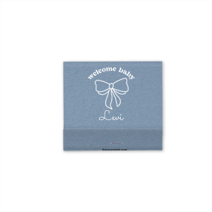 Add a spark to your celebration with our personalized matchbook, featuring elegant bow artwork and the phrase "Welcome Baby." With room for the baby’s name, these foil-printed, made-to-order matchbooks are perfect as party favors. Ideal for baby showers, personalized keepsakes, and unique event mementos.
