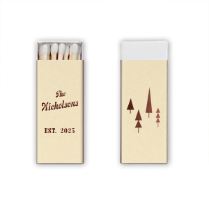 Strike a playful chord with the Retro Family Name & Year Established Match, where the new family name and wedding year shine in a fun, retro-style font. These kitschy matchbooks are the perfect spark for your modern love with a throwback twist.