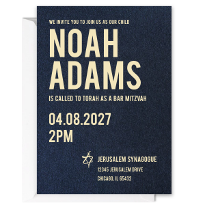 Clean Bar Mitzvah Invitation