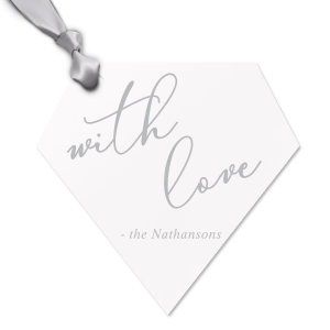 Our custom Script With Love Letterpress Tag now includes your name too. It brings special and unforgettable moments and make the present breathtaking. Try it now, you wont regret it! 