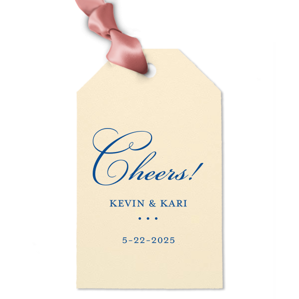 Travel in style with our Cheers Letterpress Luggage Gift Tags. Tailored for destination weddings, travel-themed birthdays and other events.