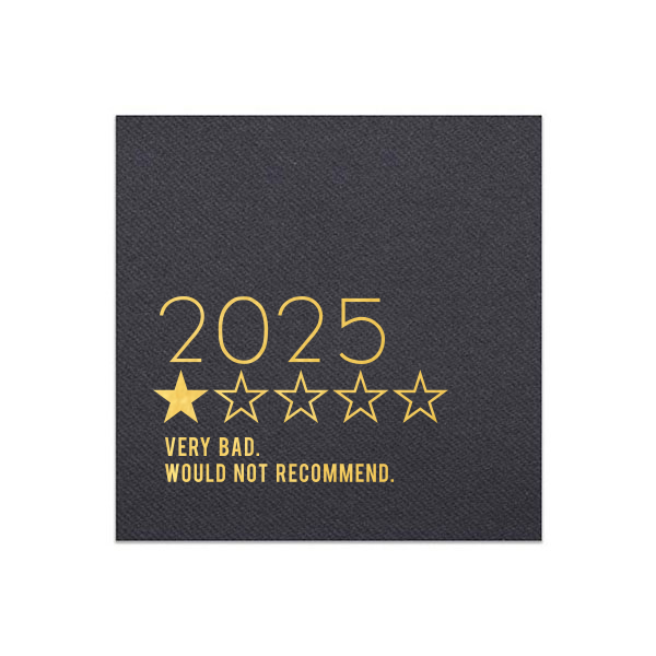 Personalized Black Cocktail Napkin with Shiny 18 Kt Gold Foil can't be beat. Showcase your style in every detail of your party's theme!