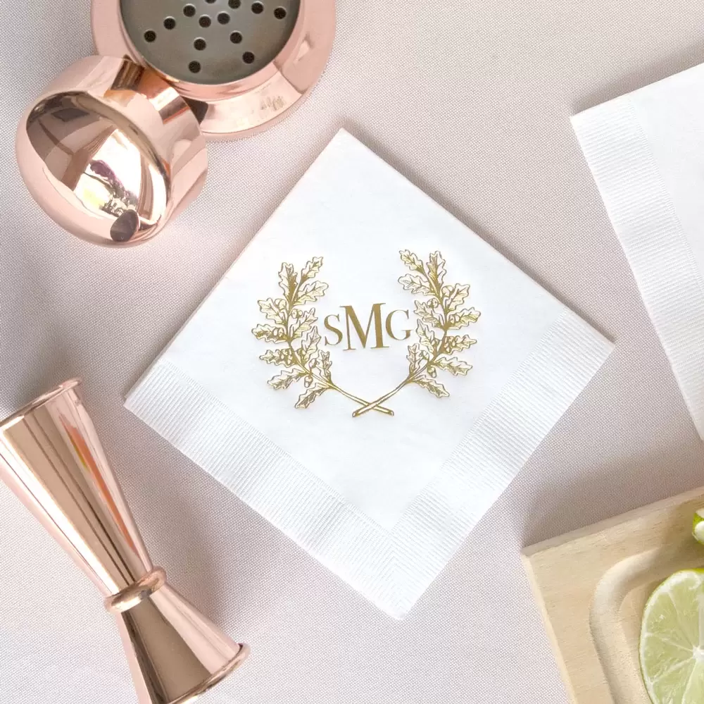 create a truly one-of-a-kind cocktail napkin with For Your Party's custom artwork option