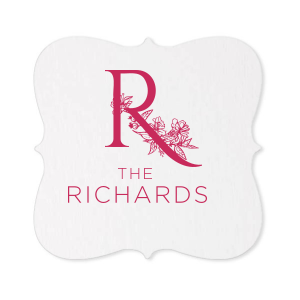 ForYourParty's personalized Eggshell Square Coaster with Matte Fuchsia Foil will make your guests swoon. Personalize your party's theme today.