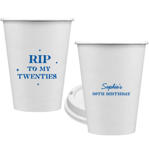Commemorate a milestone birthday with the New Decade Starburst Cup, personalized with the honoree's name and the dawn of a new era. Featuring "RIP to my twenties" or your custom age farewell, this cup is sprinkled with celebratory stars, perfect for commemorating the next fabulous decade.