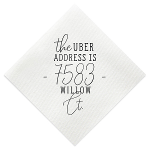 ForYourParty's personalized White Cocktail Napkin with Matte Black Foil can be customized to complement every last detail of your party.