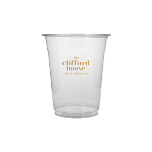 Personalized Clear Plastic Cup with Gold Ink Cup Ink Colors will impress guests like no other. Make this party unforgettable.