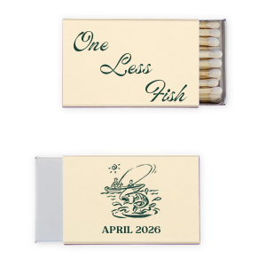 One Less Fish Bachelor Party Matchbook