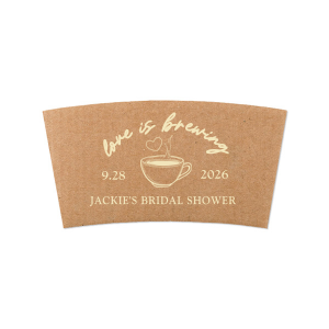 For when you need a pick me up, the Love Is Brewing Coffee Sleeve is there to carry you. The functional coffee sleeve features a stylish design in your choice of colors with customizable text to craft your own personal message.