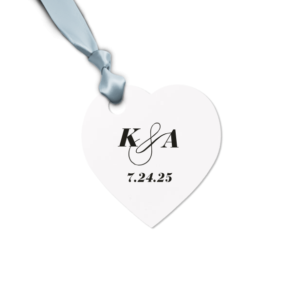 Our personalized Stardream White Heart Gift Tag with Shiny 18 Kt Gold Foil Color will impress guests like no other. Make this party unforgettable.