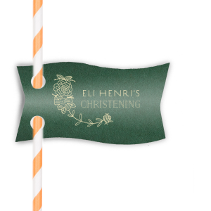 Our beautiful custom Stardream Sky Blue Wave Straw Tag with Matte White Foil has a Peony Flourish graphic and is good for use in Floral, Frames themed parties and couldn't be more perfect. It's time to show off your impeccable taste.