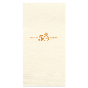 ForYourParty's chic Ivory Cocktail Napkin with Shiny Copper Foil has a Diamond Ring graphic and is good for use in Wedding, Bridal Shower themed parties and couldn't be more perfect. It's time to show off your impeccable taste.