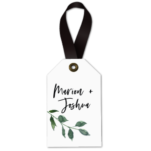 The ever-popular White Custom Photo Round Tag with Matte Black Ink Digital Print Colors will give your party the personalized touch every host desires.