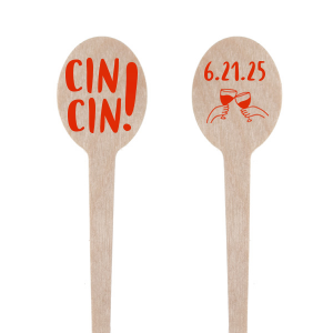 The Cin Cin Date Stir Stick adds a fun personalized touch to your event's signature cocktail. Bring a trendy personalized touch to your wedding, birthday, or elevated dinner party by customizing this stir stick with the date of your event. Cheers!