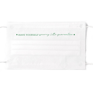 Our personalized Grey Disposable Face Mask with Shiny Convertible Red Foil will impress guests like no other. Make this party unforgettable.