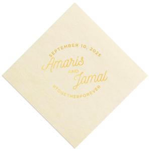 Modern Script Name Napkin