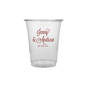 Sip in style with the Formal Names Swirly Script Cup, where elegance meets celebration. The couple's names take center stage, rendered in a beautiful script full of curls and swirls. This convivial design, completed with the event date, adds a touch of sophistication, making every drink a part of the joyous occasion.