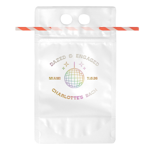 Dazed and Engaged Bachelorette Disco Ball Drink Pouch