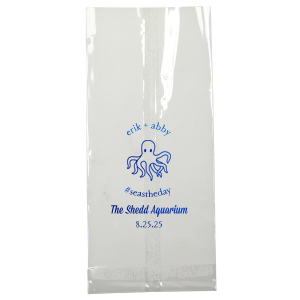Our custom Shiny Turquoise Large Cellophane Bag with Shiny Turquoise Foil has a Octopus graphic and is good for use in Beach/Nautical, Animals, Kid Birthday themed parties and couldn't be more perfect. It's time to show off your impeccable taste.