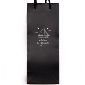 The Sailboat Nautical Nuptial Gift Bag is a great party addition to put the wind in your sails. The bespoke design is perfect for maritime or coastal themed events, making a precious keepsake from guests to remember the good times had. Customize the text to convey your own unique message!