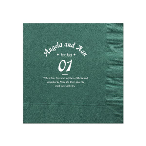 ForYourParty's personalized Spruce Cocktail Napkin with Shiny Green Tea Foil are a must-have for your next event—whatever the celebration!