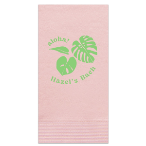 Calling all plant lovers! Customize this bachelorette napkin for your upcoming bachelorette party. Featuring a bold plant graphic, this napkin is perfect for tropical themed Bachelorette parties. 