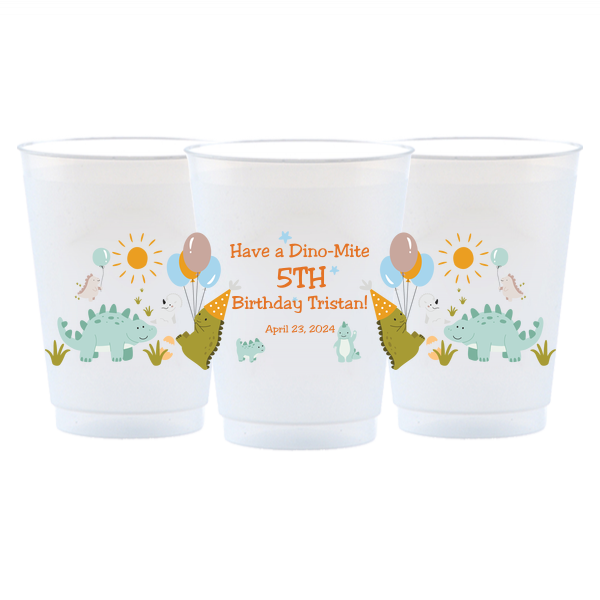 Dinosaur Birthday Photo Full Color Custom Cup