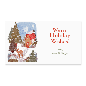 Warm Holiday Wishes Label