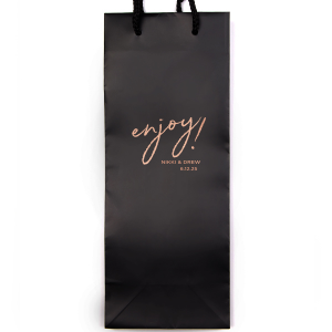 Black & Gold Wedding Gift Bags Black Personalized Mr and Mrs 