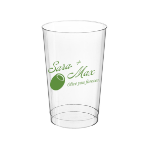 The Olive You Forever Cup is perfect for celebrating your love with friends and family. The cheeky design is available in your choice of screen printed ink and cup colors. Along with customizable text, this unique drinkware is sure o be a hit at your next engagement, wedding, or anniversary party!