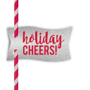 Holiday Cheers! Straw Tag