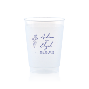 Wildflower Couple Names Wedding Frosted Cup