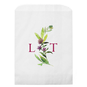 Wildflower Initials Photo/Full Color Party Bag