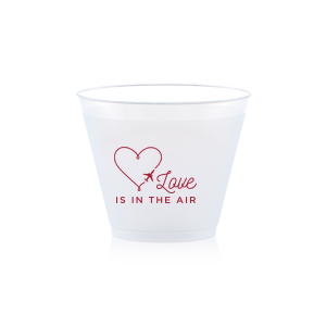 Our beautiful custom Matte Lipstick Red Ink 10 oz Frost Flex Cup with Matte Lipstick Red Ink Cup Ink Colors has a Airplane Heart Frame graphic and is good for use in Hearts, Wedding, Frames themed parties and will add that special attention to detail that cannot be overlooked.