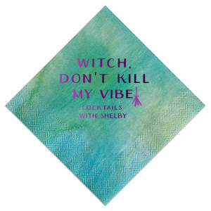 The ever-popular Honeydew Cocktail Napkin with Shiny Amethyst Foil will look fabulous with your unique touch. Your guests will agree!