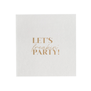 Personalized Black Cocktail Napkin with Shiny Fuchsia Foil can't be beat. Showcase your style in every detail of your party's theme!