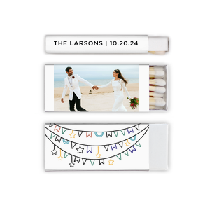 Our personalized White Classic Custom Photo Matchbox with Matte Black Ink Digital Print Colors and Matte Fuchsia Ink Digital Print Colors will add that special attention to detail that cannot be overlooked.