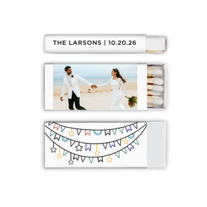 Our personalized White Classic Custom Photo Matchbox with Matte Black Ink Digital Print Colors and Matte Fuchsia Ink Digital Print Colors will add that special attention to detail that cannot be overlooked.