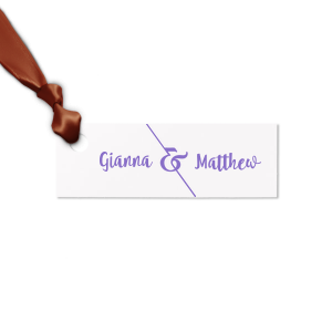 ForYourParty's chic Stardream Chambray Rectangle Gift Tag with Matte White Foil has a Accent Ampersand graphic and is good for use in Couple, Wedding themed parties and will give your party the personalized touch every host desires.