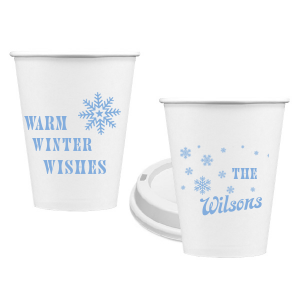 The ever-popular Warm Winter Wishes Cup with a Snowflake Pattern graphic will bring a warm vibe in your party this year. Your guests will agree!