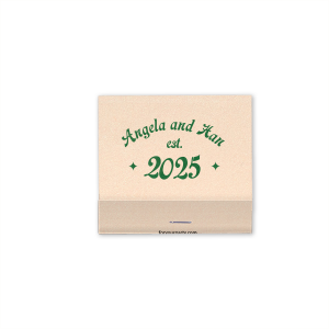 Celebrate the flame of your union with the Love Established Anniversary Matchbox. Feature your and your partner's names alongside your special date, marking when your journey together began. An endearing memento for anniversaries or couple celebrations.