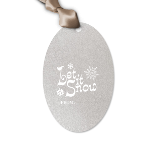 Step up your gift giving this year by plussing up presents with the Let It Snow Gift Tag. Available in a variety of materials, styles and colors, this holiday tag is customizable to further add your unique vision to the holiday season.