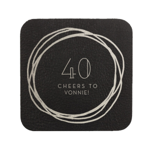 Raise a toast with the Birthday Cheers Rings Frame Coaster. This chic design features hand-drawn circles that symbolize the circle of life, making it perfect for celebrating milestones. Inside the whimsical loops, the age and name of the celebrant take center stage. Cheers to another fabulous year in the constant loop of life!